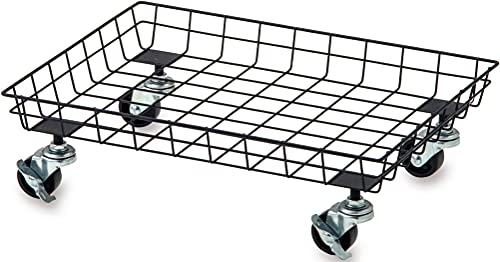 ポッシュリビング キャスターバスケット 37×27×11cm ブラック 63684