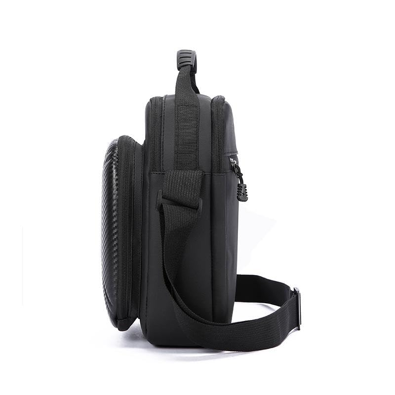 crossbody bag for men casual small daypack business backpack for work travel black| premium | waterproof | travel friendly
