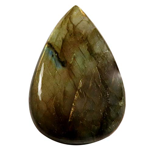 Labradorite naturelle cabochon poire de 82,95 carats, une pierre mystique pour collectionneur