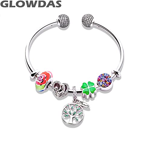 Collar de dijes del árbol de la vida en plata que no causa alergias 5