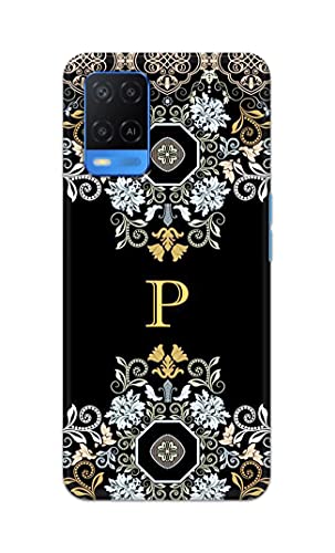 Image of Printed Hard Back Cover Case for Oppo A54 4G Back Cover (Alphabet P) -1803