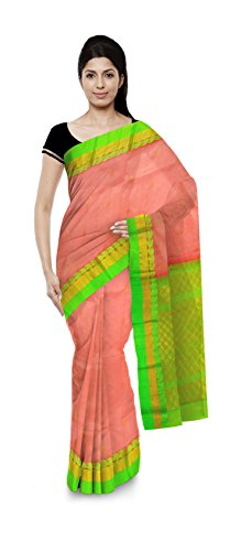 M SIVA NAGESWARA RAO HANDLOOMS Chirala Silk Saree for Women (Pink)