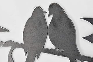 Love birds on a branch metal tree art metal bird garden Steel Rusty Silver Copper Gold Black (Antique copper)