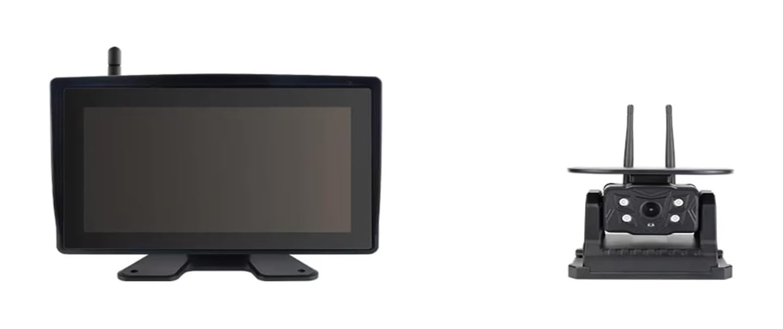 Grabador DVR Táctil Inalámbrico 9 Pulgadas Resistente Al Agua Monitor BSD Cámaras Imán Solar Camiones Remolques Autocaravanas Cámara de Respaldo