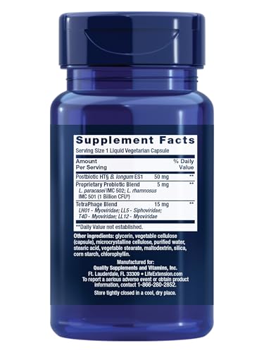 Life Extension, Florassist, GI With Phage Technology, 30 Liquid Veggie Caps