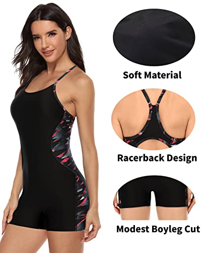 Beautyin Women'S One Piece Swimming Suits Athletic Chlorine Resistant Swimwear thumb #3