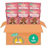 Newman's Own Woofles Dog Treats - Bacon & Berry Recipe Waffles | Made in The USA with Real Chicken | No Artificial Preservatives, Flavors or Colors | No Wheat, Corn or Soy | 10 oz Bag (Pack of 6)