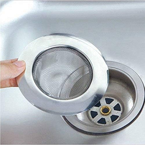 2 pcs Stainless-Steel Kitchen Sink Strainer - Large Wide Rim 7.7cm Diameter - Perfect for Kitchen Sinks - BaiDaiMoDeng