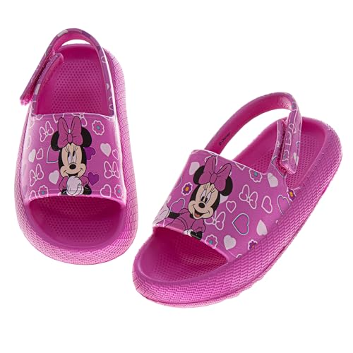 Josmo Kids Slides Open Toe Sandal - Frozen Minnie Mouse Stitch - Girls Sandals Slide SlipOn (sizes: 5-10 toddler)