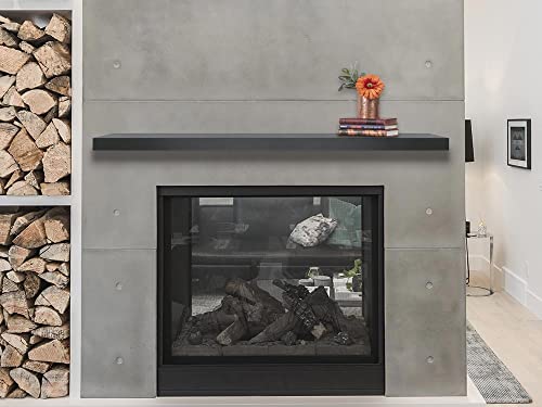 Mantelsdirect Titus Metal Stainless Steel Mantel Shelf - Shadow Iron 68 Inch Beautiful Modern Shelf Perfect For Electric Fireplaces And More! Mantels Direct #TOP1