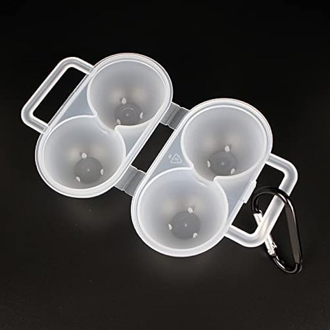 2pcs Eggs Carrier Egg Case, Plastic Eggs Storage Box with D Buckle, Portable Egg Container, Convenient Kitchen Tools for 2 Eg-g Case Outdoor Camping
