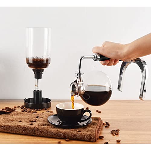 LXX Siphon-Kaffeemaschine Manuelle Retro-Vakuum-Glas-Siphon-Topf-Perkolatoren 3 Tassen Glas-Tisch-Siphon-Kaffeemaschine – Bild 4