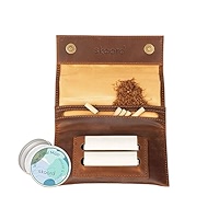 skaard Tobacco Pouch | Genuine Leather | Extra Pocket | Magnetic Closure
