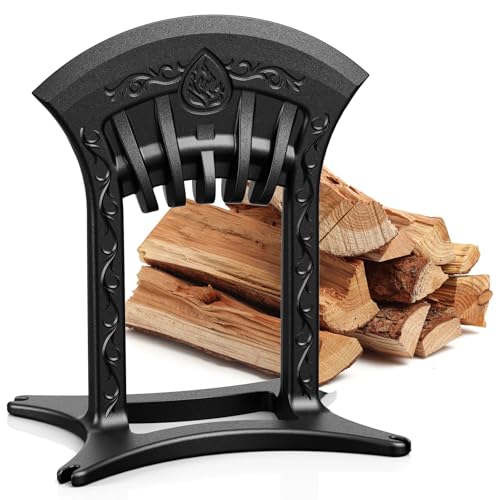 Poffattr Firewood Kindling Splitter for Wood, Heavy Duty Cast Iron Wood Splitters for Firewood with...