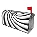 Spiral Optical Illusion GIF Mailbox Cover for Outdoor Decor Magnetic Strips Unique and Practical Design for All Seasons 25.5x21 in
