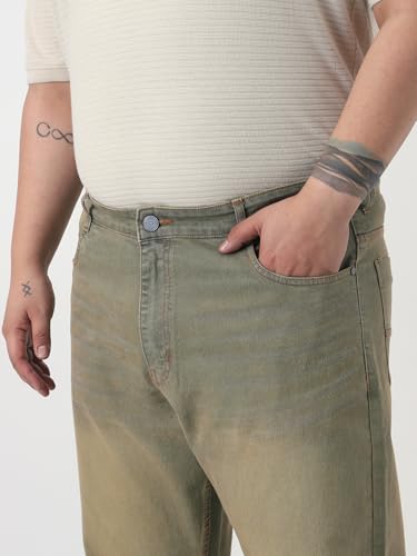 Image of Urbano Plus Men's Straight Fit Heavy Washed Jeans Stretchable