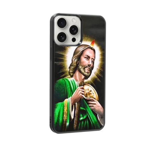 qizjio San Judas Phone Case Shockproof Protective Mexican Phone Cases for iPhone 15 Pro Max