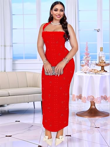 Image of Figdaw Rhinestone Embellished Formal Gowns and Evening Dresses for Women 2026