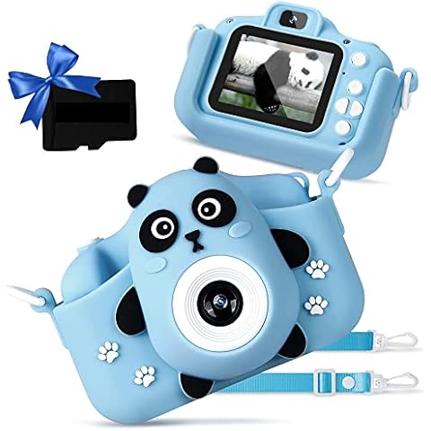 HOMYE Kinderkamera, Digitalkamera Kinder mit 2,0 Zoll Bildschirm 1080P HD 20MP Eingebaute 32GB SD-Karte Selfie Kamera Fotoapparat Kinder für 6-12 Jahre Alter Geburtstagsgeschenk Kinder Spielzeug, Blau Cover