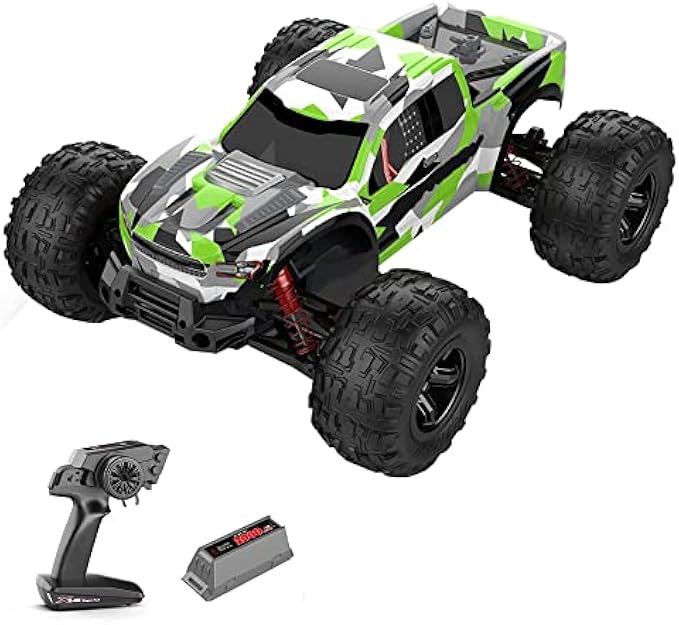 STSEEACE 1:10 Scale Remote Control Car Truck, 48+ KM/H High Speed RTR RC Truck, 2.4GHZ Radio Controlled Electric RC Car, 4WD 4x4 Off Road Monster Truck for Adults, Racing Vehicle Truck