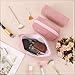 Huhumy 3 Pcs Makeup Bag Set for Women Corduroy Cosmetic Pouch Aesthetic Smile Travel Toiletry Bag Cute Purse Pouch Pencil Case Makeup Brushes Storage Organizer with Zipper(Pink,Solid Style)