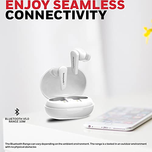 Image of Honeywell Trueno U5000 Truly Wireless ANC Earbuds, Bluetooth V5.0, 16 hrs non-stop music in 1 hr of charge, Noise cancelling with ANC, High Bass, 260mAh Battery, IPX4 Water Resistance, Voice Assistant