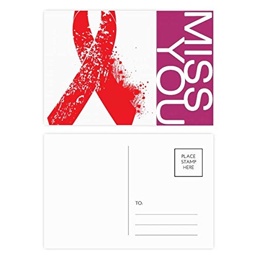 Cartes postales VIH Sida pour sensibiliser facilement avec le ruban rouge