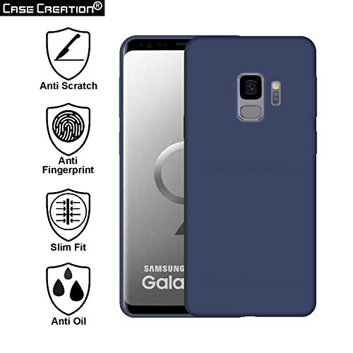 Image of Case Creation Luxurious OG Series for Samsung Galaxy S9 Case Cover,Anti-Dirty Slim Case Frosted Matte Cute Candy TPU Raised Bezel (Splash of Color) Back Cover for Samsung S9 -Navy Blue