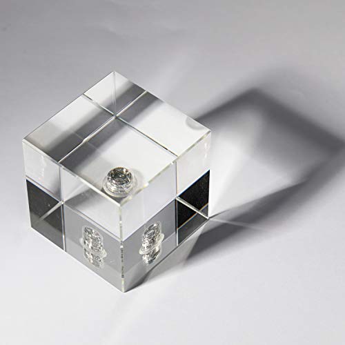 Prisma de fotografia quadrada com suporte, vidro de cristal óptico com rosca de 1/4 polegada, cria e