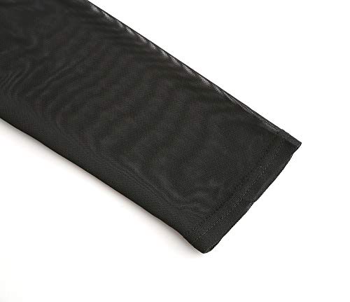 Rosianna Women's V-Neck Lace Mesh See Through Perspective Bodycon Clubwear Mini Short Plus Size Night Party Dresses (Black, Xxl) #TOP6