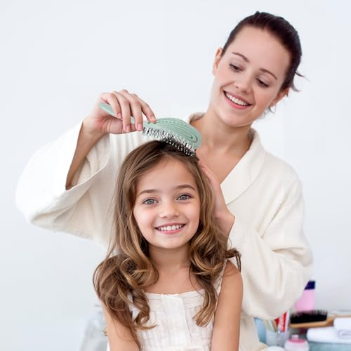 AIMIKE Hemp-Relax Detangler Hair Brush, Eco-Friendly Detangling Brush for Wavy Straight Hair, Vented Hairbrush w/Soft Bristles, Glide Through Tangles with Ease for Women, Kids, Wet & Dry Hair