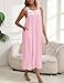 Rubehoow Women's Sleeveless Nightgown Old-fashion Floral Print Moo Moo Sleep Dress with Button Down (Pink, L)