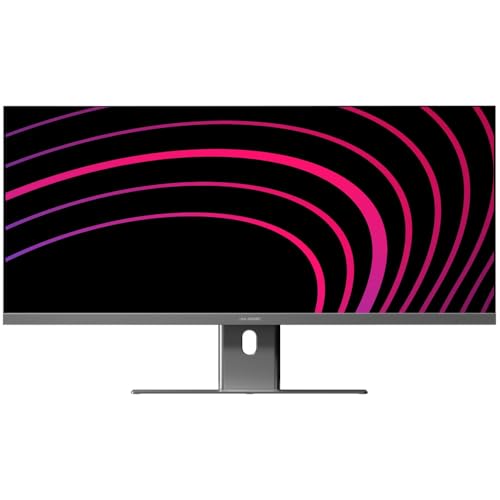 Image of ALOGIC Edge 34 inch Ultrawide QHD Monitor (3440x1440), 21:9 Curved Display, 100Hz Refresh Rate, USB-C with 90W Power Delivery, Dual HDMI, Ultra-Slim Silver Design - Mac & Windows Compatible (Space Gray)