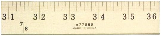 Charles Leonard Wooden Yardstick Ruler, Inches and 1/8 Yard Measurements, Natural Wood, 36 Inches (77560)