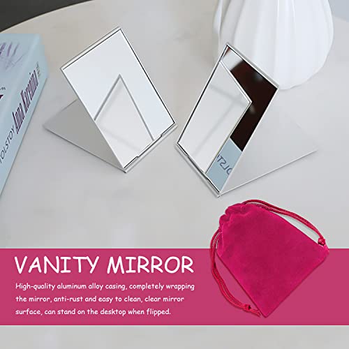 1 specchio da trucco pieghevole e 1 custodia per