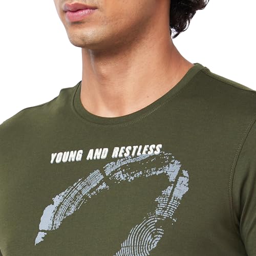 Image of Spykar Men's Solid Slim Fit T-Shirt