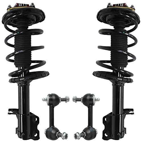 Detroit Axle - 4pc Front Struts Kit for 2000-2001 Nissan Maxima Infiniti I30 2 Ready Struts w/Coil Spring Assembly 2 Sway Bar Links Replacement Suspension