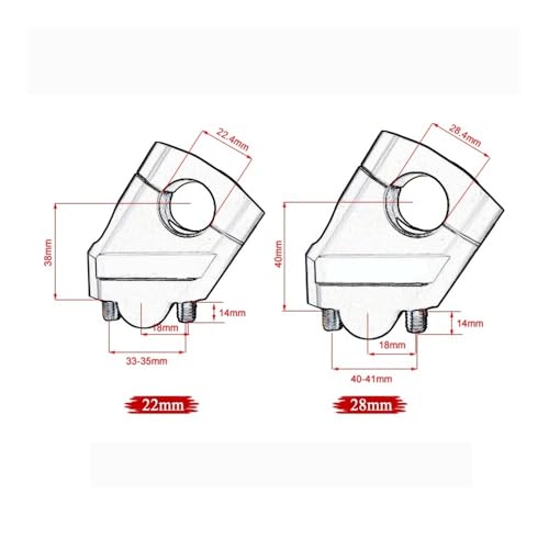 Abrazadera de montaje barra elevadora manillar 22mm para rutas de moto R850R 3