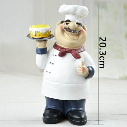 Figura decorativa chef para cocina 7.48x4.33x3.14 in miniatura 6