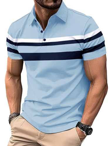 Image of Noble Monk Men's Regular Fit Polo Neck T-Shirt | Half Sleeve | Casual T-Shirt