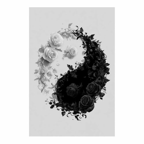 Affiche noir et blanc de salon et chambre moderne grande toile murale décoration 60x80cm