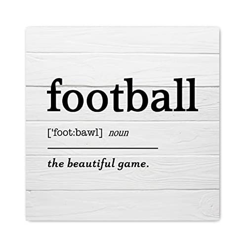 Panneau mural en bois Football Definition cadeau de pendaison de cremaillere