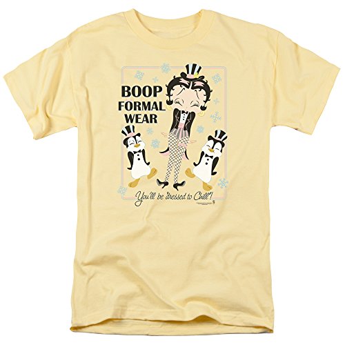 Trevco Men's Betty Boop Short Sleeve T-Shirt, Chill Banana, Large