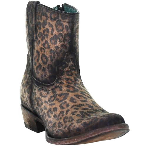 CORRAL Women's Leopard Print Fashion Booties with Round Toe2
