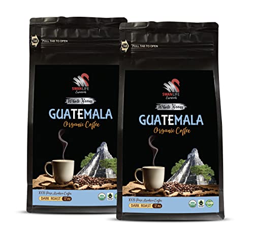 Café en grano tostado oscuro Guatemala orgánico 2 bolsas miniatura 1