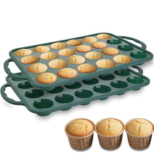 VOIRBLEU Mini Muffin Pan for Baking, Bite-Sized Cup Cake Pan