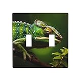 WZYWHJ Pannello decorativo in termoplastica con immagine camaleonte, per interruttore, non facilmente danneggiabile