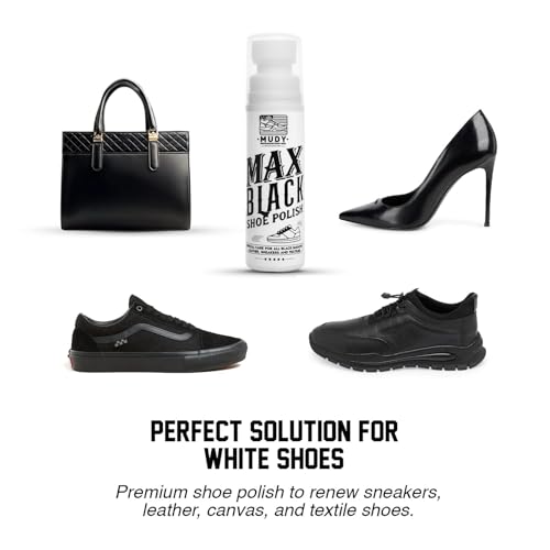 MUDY Max Black Shoe Polish for Leather Sneakers and Textiles