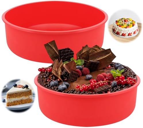 Lot De 3 Moules En Silicone Ronds – Pour Cheesecakes, Muffins, Chocolats – 27x18 Cm, Sans BPA, Anti-adhésif