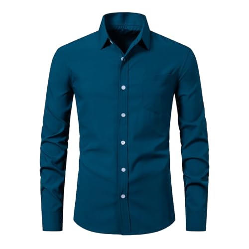 Chemise homme coton lin à manches longues pour le quotidien décontracté